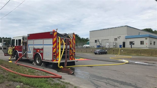 Intervention incendie au centre de tri à Rivière-du-Loup