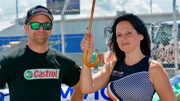 Simon Dion-Viens en piste au Grand Prix de Trois-Rivières