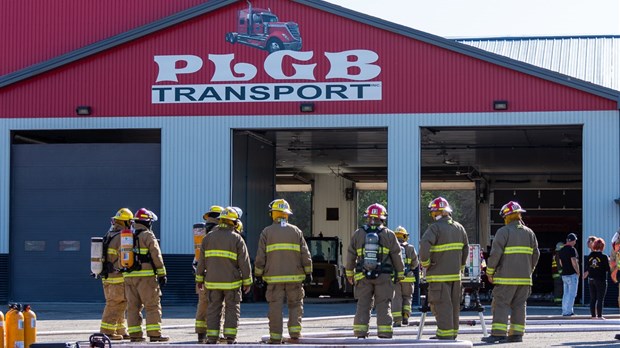 Début d’incendie chez PLGB Transport inc.