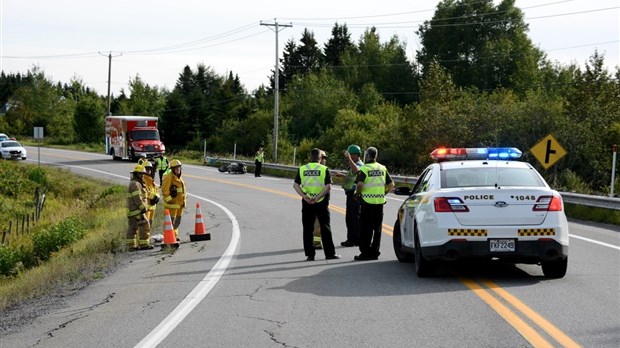 Embardée mortelle sur la route 293 à Saint-Jean-de-Dieu