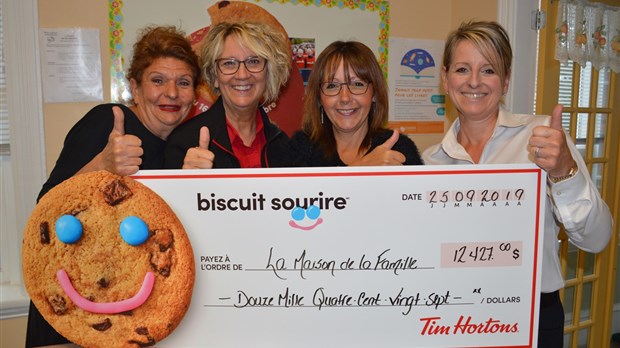 Biscuit Sourire : 12 427 $ pour la Maison de la Famille du Grand-Portage