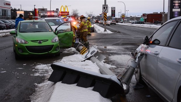 Accident sur le boulevard de l’Hôtel-de-Ville à Rivière-du-Loup