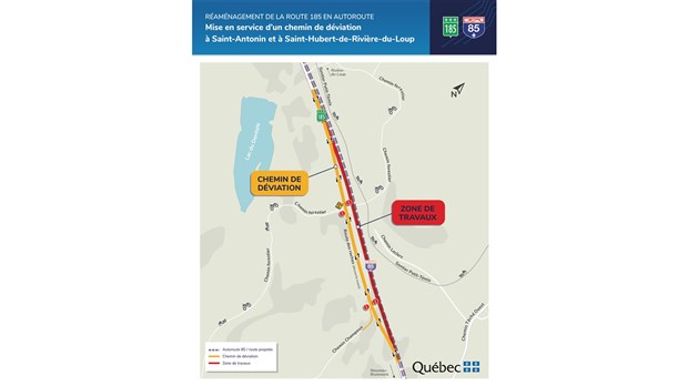 Nouvelle configuration sur la route 185 à Saint-Antonin et Saint-Hubert-de-Rivière-du-Lou