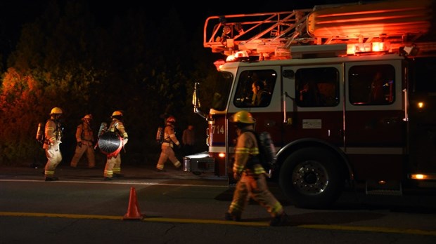 Intervention incendie sur la rue Hayward à Rivière-du-Loup