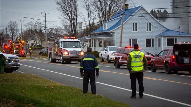 Incendie sur la rue du Patrimoine à Cacouna 