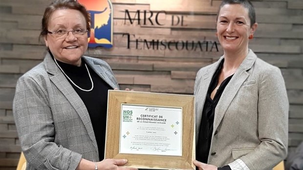 Isabelle Soucy reconnue dans son milieu par la MRC de Témiscouata