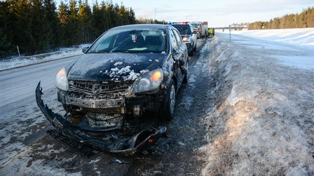 Accident sur l’autoroute 20 à Rivière-du-Loup