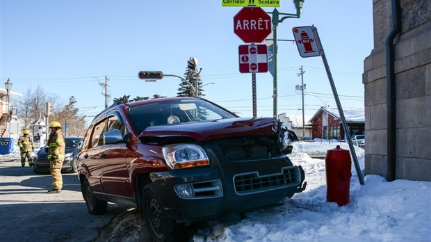 Collision sur la rue Lafontaine à Rivière-du-Loup