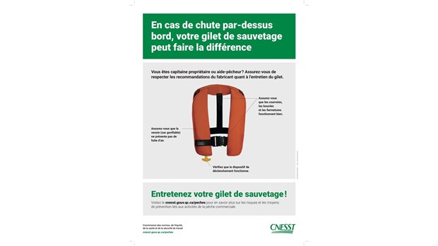 La sécurité en bateau concerne aussi les gilets de sauvetage