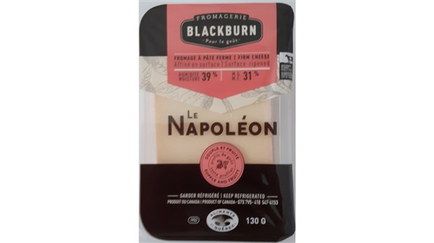 Rappel du fromage Le Napoléon de la Fromagerie Blackburn 