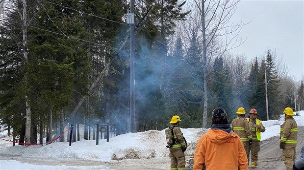 Intervention incendie à Saint-Hubert-de-Rivière-du-Loup 