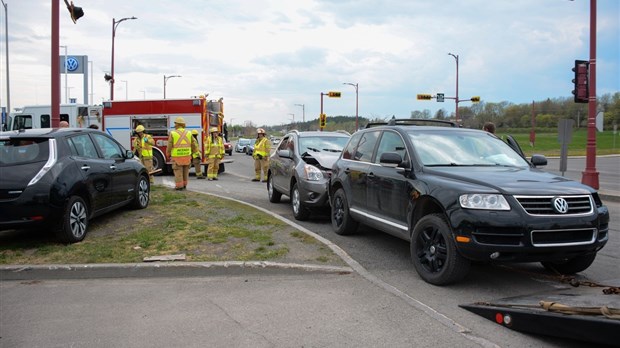 Accident sur le boulevard de l’Hôtel-de-Ville à Rivière-du-Loup