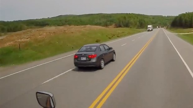 Manœuvre dangereuse sur la route 185 
