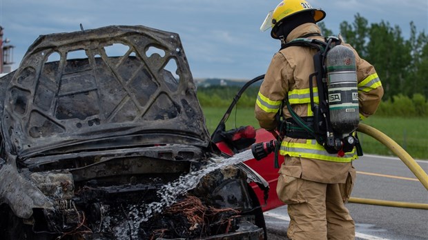 Incendie de véhicule à Cacouna 