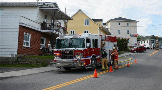 Intervention incendie dans la côte St-Jacques