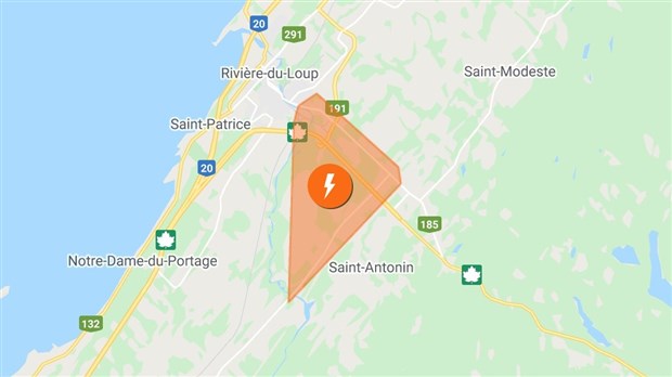Plus de 1150 foyers privés d’électricité à Rivière-du-Loup et Saint-Antonin 
