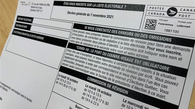 La Commission de révisions de la liste électorale municipale se tiendra du 18 au 20 octobre