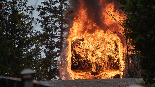 Incendie d'une caravane à Rivière-du-Loup