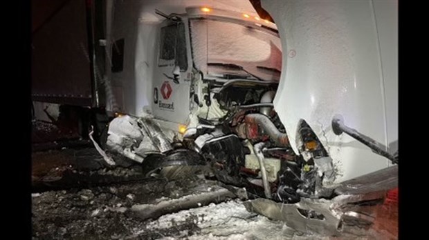 Accident sur l'autoroute 20 à L'Isle-Verte