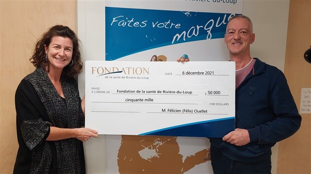 Un don de 50 000 $ pour la Fondation de la santé de Rivière-du-Loup
