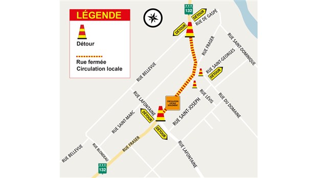Entrave sur la rue Fraser ce 12 juillet