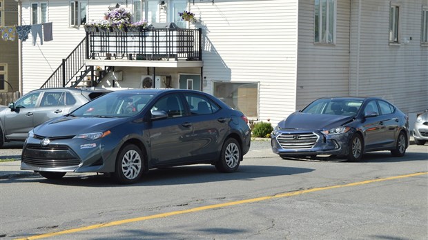 Collision à l’intersection des rues Frontenac et Lafontaine à Rivière-du-Loup