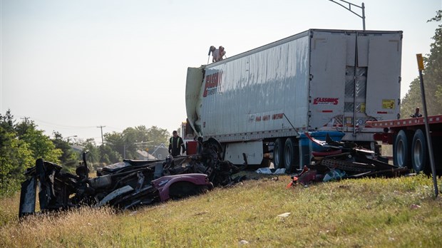 Accident mortel sur l'autoroute 85 à Rivière-du-Loup 