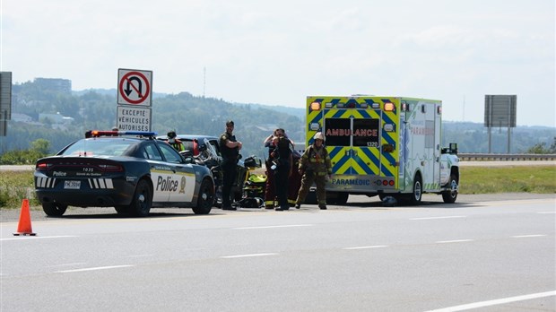 Accident avec délit de fuite sur l’autoroute 20 à Rivière-du-Loup