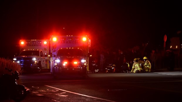 Collision entre deux cyclomoteurs à Rivière-du-Loup
