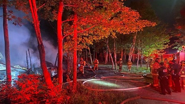 Incendie dans une érablière à Saint-Mathieu-de-Rioux