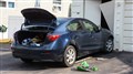 Un véhicule percute un garage après une poursuite à Rivière-du-Loup