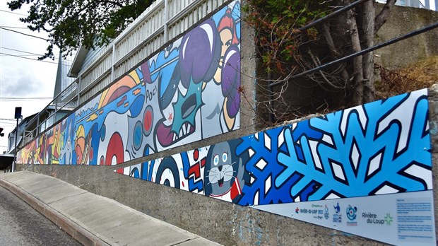 Dévoilement de la murale symbolique de la Finale des Jeux du Québec - Rivière-du-Loup 2022