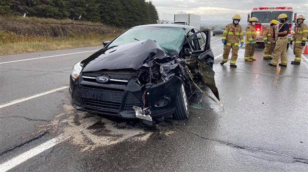Accident sur l’autoroute 85 à Rivière-du-Loup