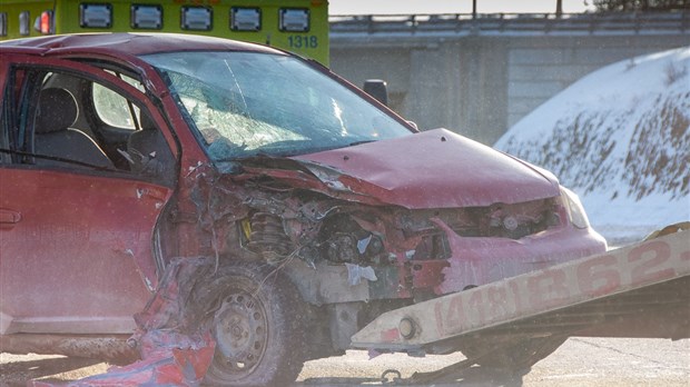 Collision sur la route 191 à Rivière-du-Loup 