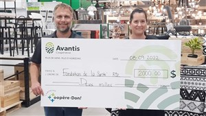 Avantis Coopérative remet 2 000 $ à la Fondation de la santé de Rivière-du-Loup