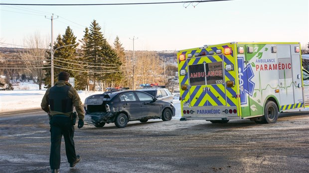 Accident impliquant trois véhicules à Rivière-du-Loup