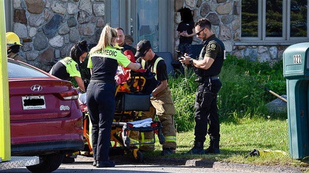 Collision entre une mobylette et une voiture à Rivière-du-Loup