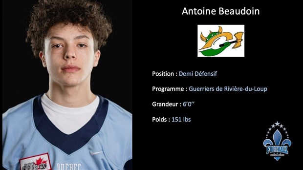 Antoine Beaudoin sur l’équipe du Québec MU16 