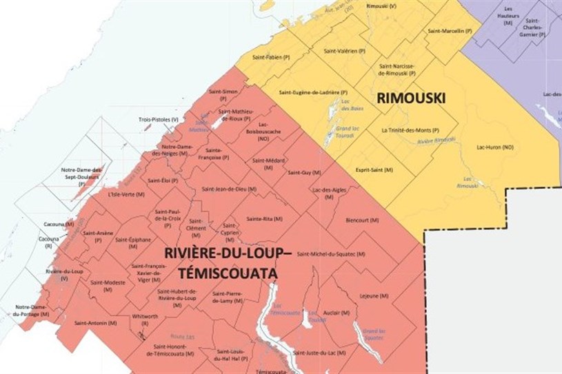 Révision de la carte électorale provinciale  Disparition d'un comté dans  l'Est du Québec