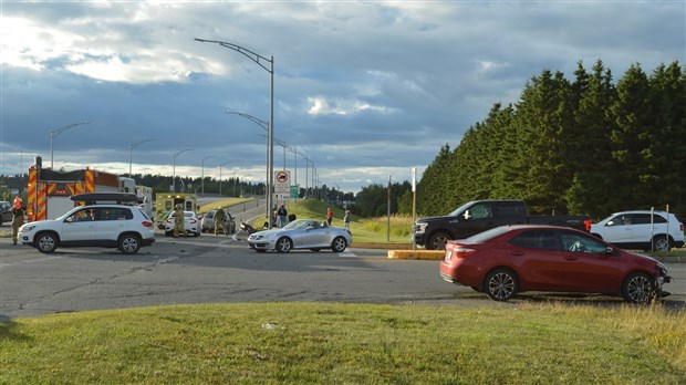Accident sur le boulevard Cartier à Rivière-du-Loup