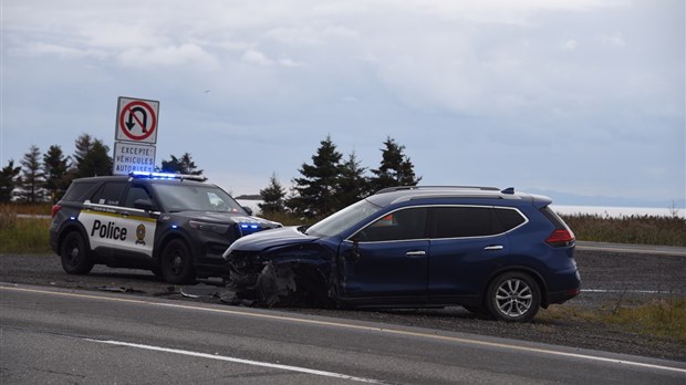 Accident sur l’autoroute 20 à Rivière-du-Loup