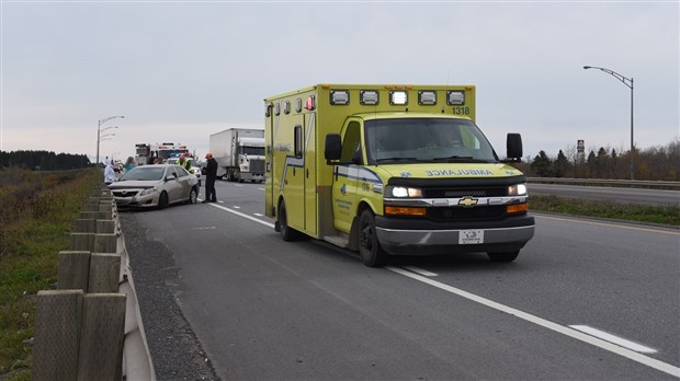 Accident sur l’autoroute 85 à Rivière-du-Loup