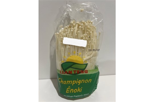 Rappel de «Champignon Énoki» de marque Lian Teng