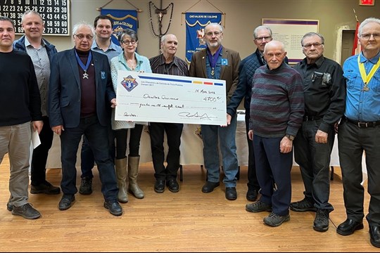 Les Chevaliers de Colomb de Trois-Pistoles remettent 4 700 $ en dons
