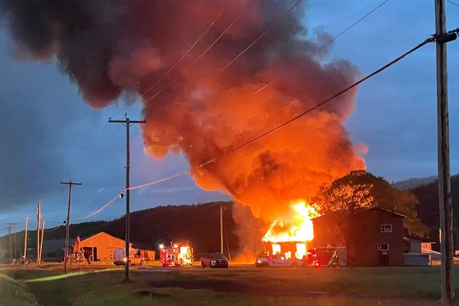 Violent incendie à Saint-Simon-de-Rimouski 
