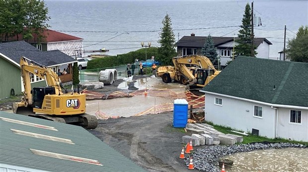 La rue de la Plage noyée à nouveau à Témiscouata-sur-le-Lac