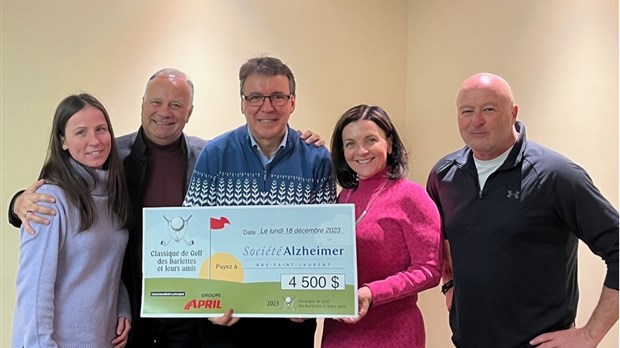 La Classique des Barlettes remet 4 500 $ à la Société Alzheimer du Bas-Saint-Laurent