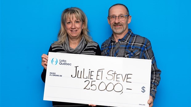 Un couple remporte 25 000 $ à la loterie Célébration 2024