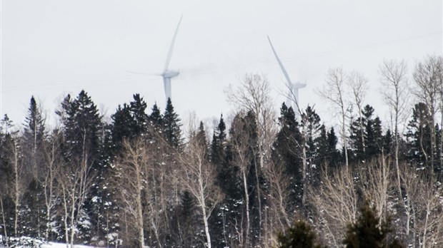 Feu dans une éolienne à Saint-Épiphane