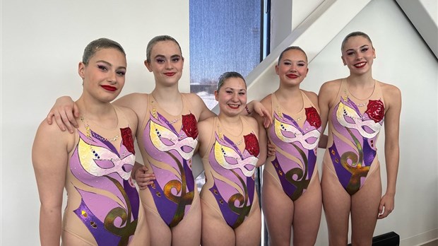 De beaux résultats pour le Club de natation artistique Les Flamants Roses de Rivière-du-Loup